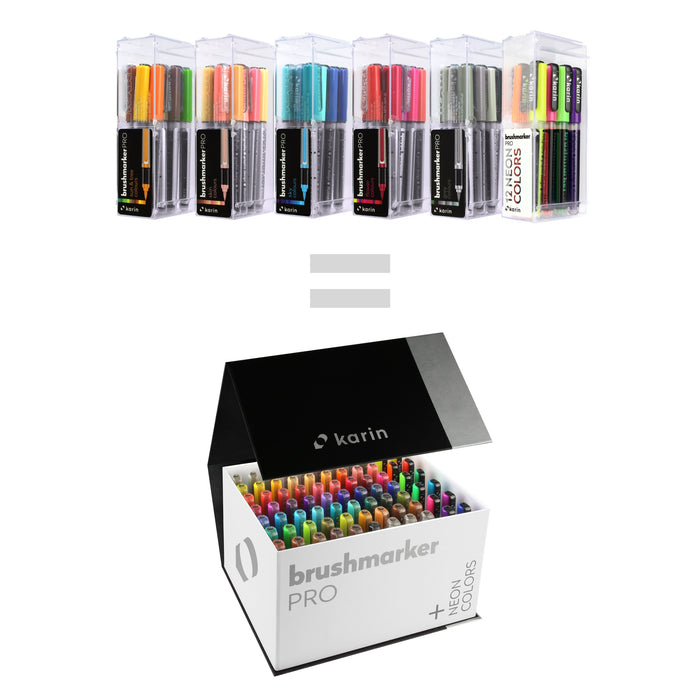 Brushmarker Pro Brush Pen Mega Box Plus - 72 Colours + 3 Blender Pens