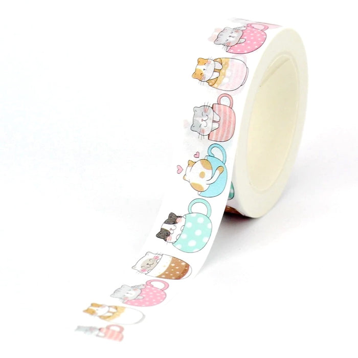 Tea Cup Kitties Washi Tape