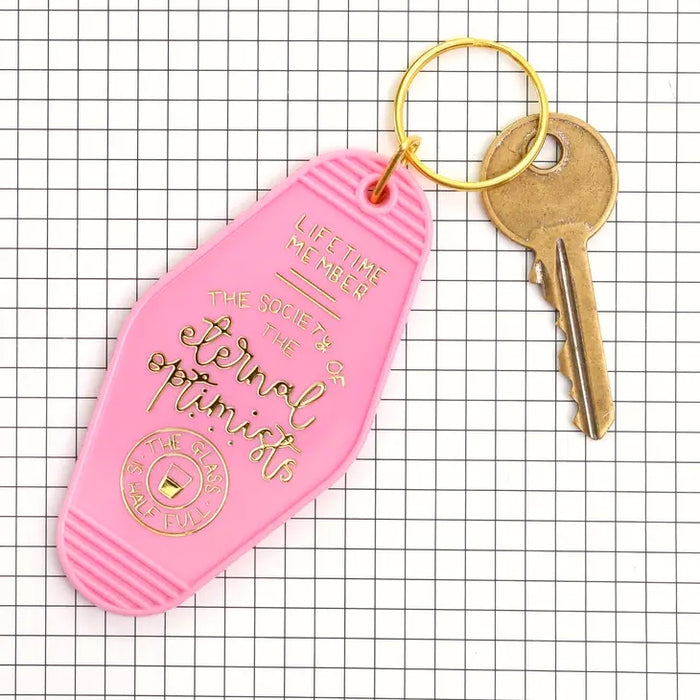 Keyring - The Society of the Eternal Optimists (Pink)