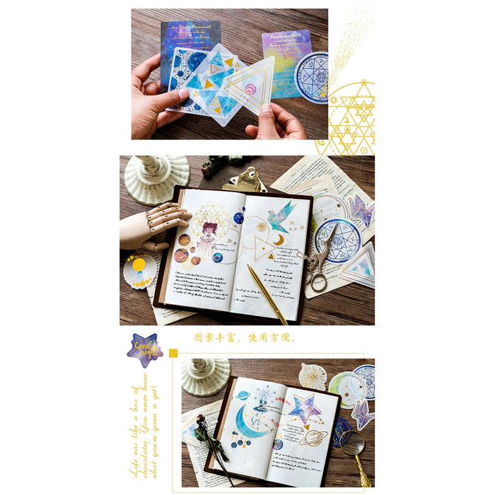 Washi Paper Deco Stickers - Planets & Constellations