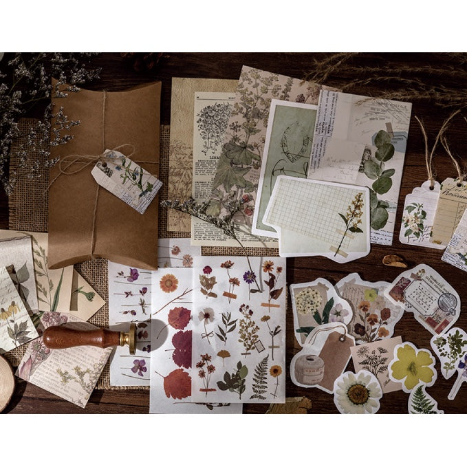 Vintage Style Collage Journaling Pack - Botanical