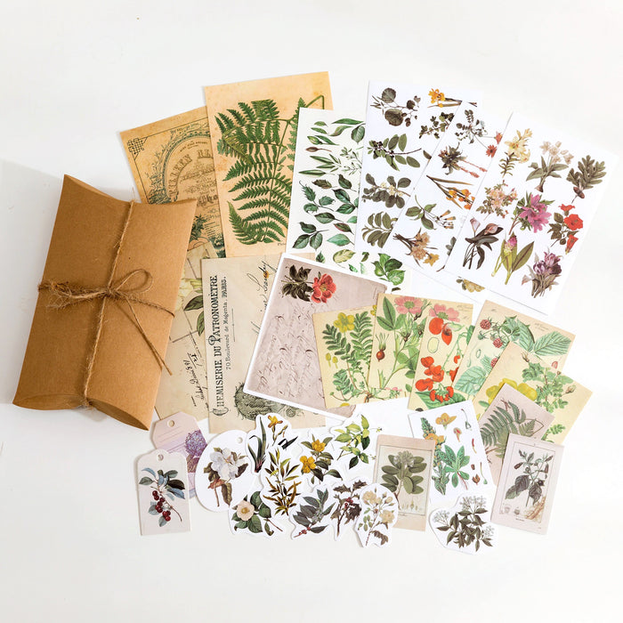 Vintage Style Collage Journaling Pack - Garden
