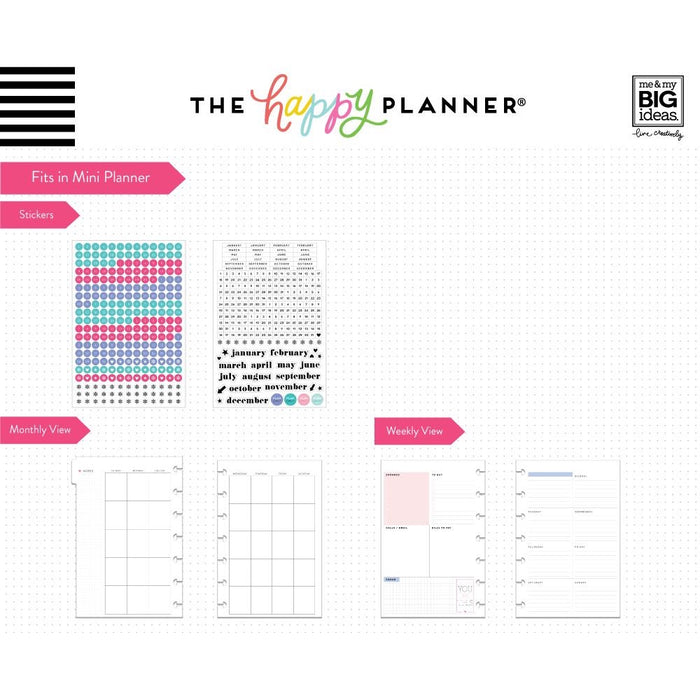 The Happy Planner MINI DASHBOARD Extension Pack - 6 Months