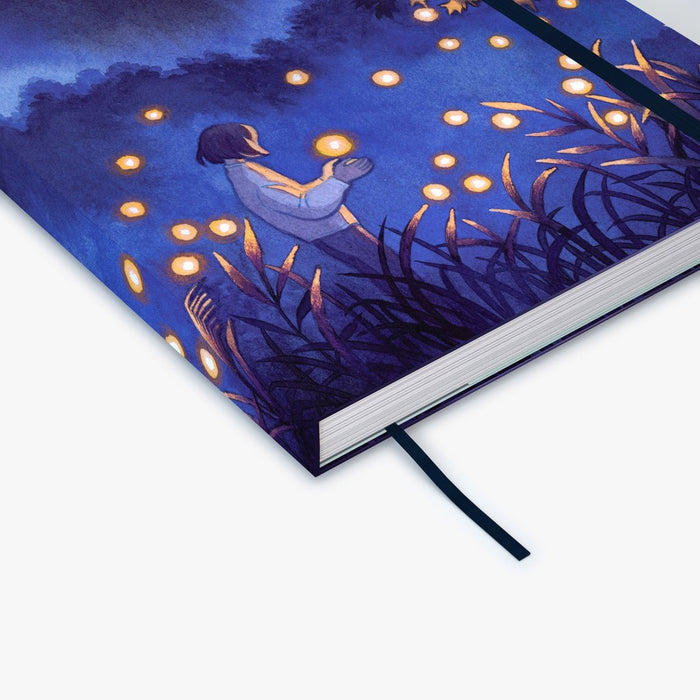 Mossery A5 Dot Grid Threadbound Notebook - Fireflies