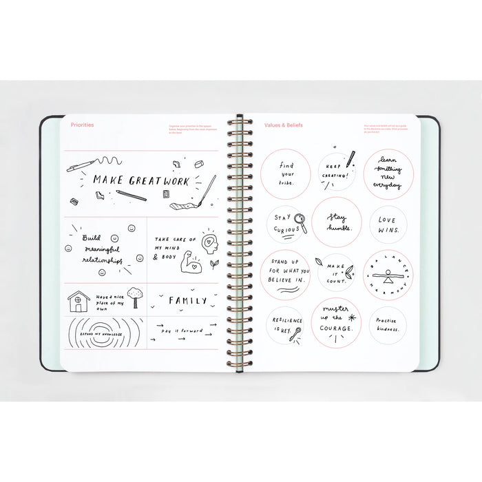 Mossery A5 Undated Refillable Planner - Autumn Foxes