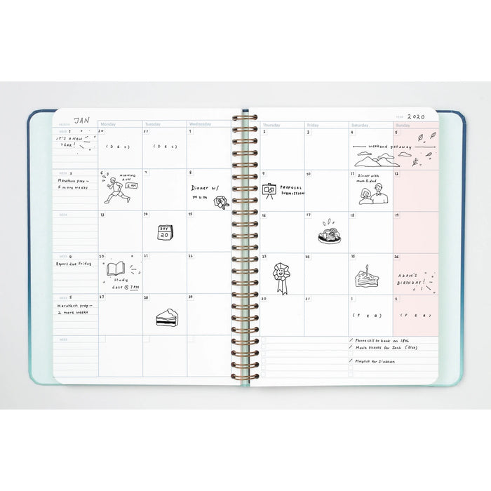 Mossery A5 Undated Refillable Planner - Autumn Foxes