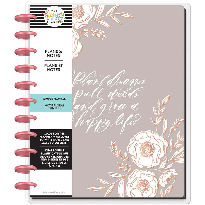 LAST STOCK! The Happy Planner 'Simple Florals' BIG Plans & Notes Journal