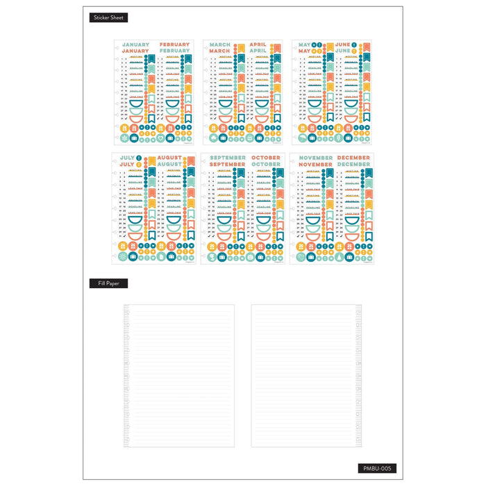 LAST STOCK! The Happy Planner 'Cabana Stripe' BIG Plans & Notes Journal