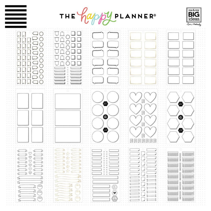 The Happy Planner CLASSIC Value Pack Stickers - Journaling - 30 Sheets