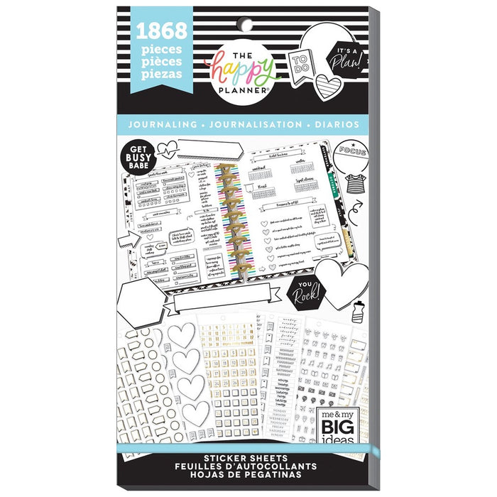 LAST STOCK! The Happy Planner CLASSIC Value Pack Stickers - Journaling - 30 Sheets