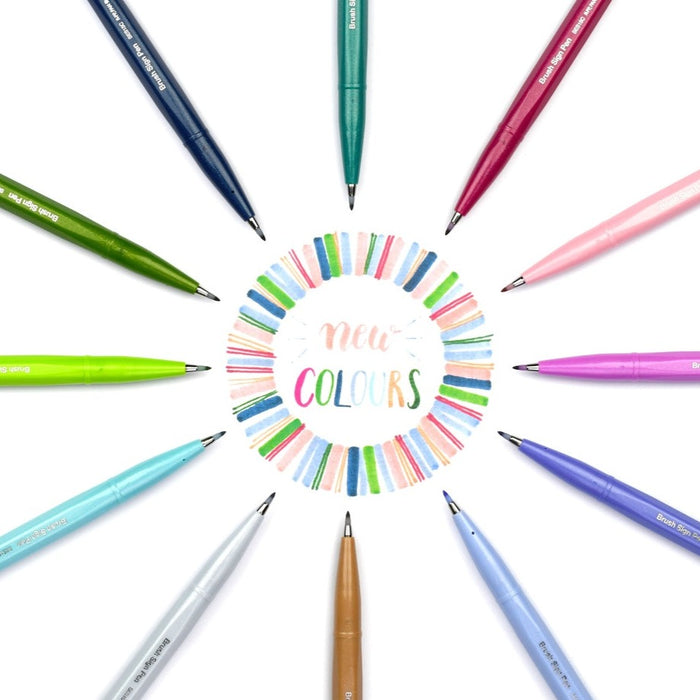 Pentel Arts 'Brush Up!' Brush Pens - Pastel Colours (Singles)