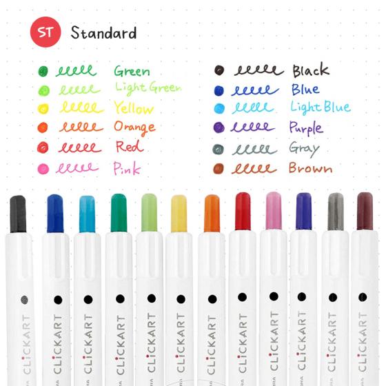 Zebra ClickArt Marker Pens 12 Standard Colours WashiGang Australia