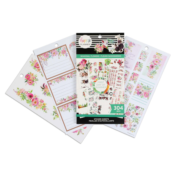 LAST STOCK! The Happy Planner CLASSIC Value Pack Stickers - Seasonal Flowers - 30 Sheets