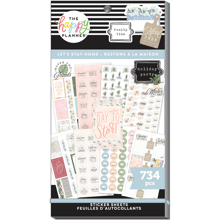 LAST STOCK! The Happy Planner Value Pack Stickers - Let's Stay Home - Classic