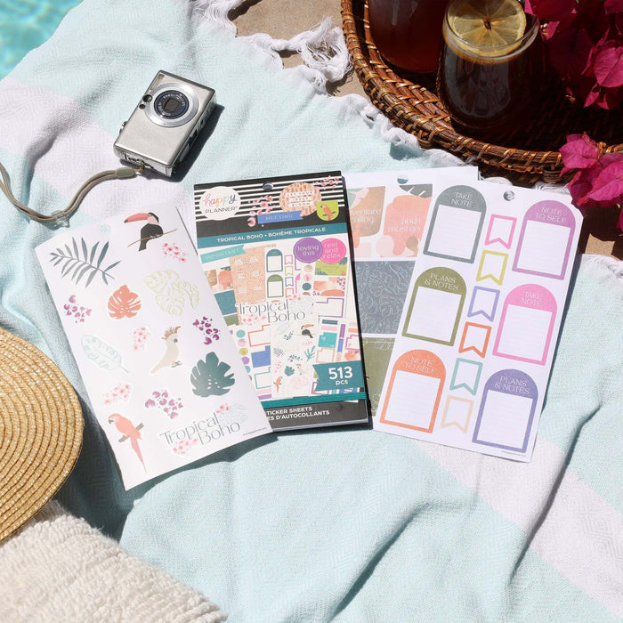 LAST STOCK! The Happy Planner Value Pack Stickers - Tropical Boho - Classic