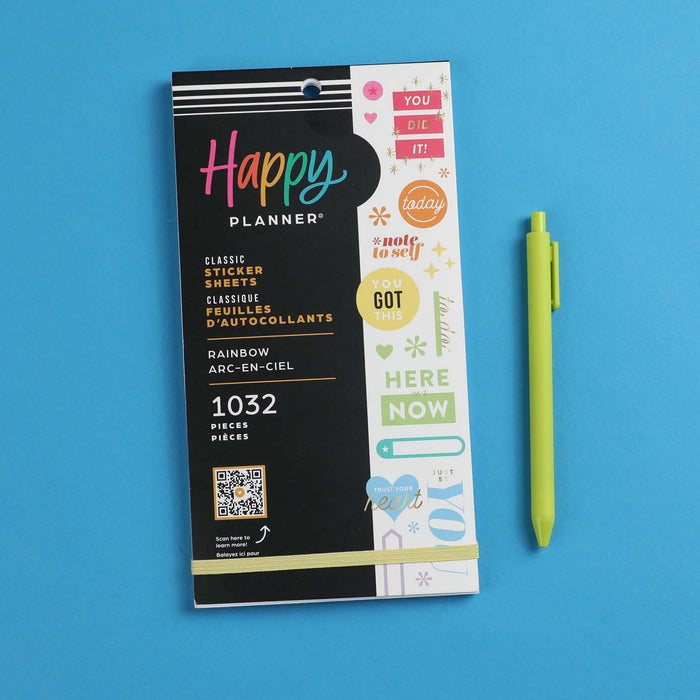 LAST STOCK! The Happy Planner CLASSIC Value Pack Stickers - Rainbow - 30 Sheets