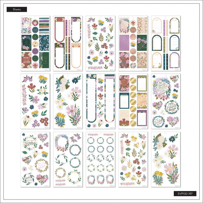 The Happy Planner CLASSIC Value Pack Stickers - Made To Bloom - 30 Sheets