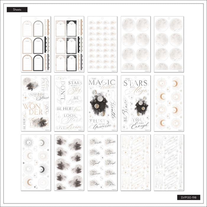 The Happy Planner CLASSIC Value Pack Stickers - Celestial Elegance - 30 Sheets