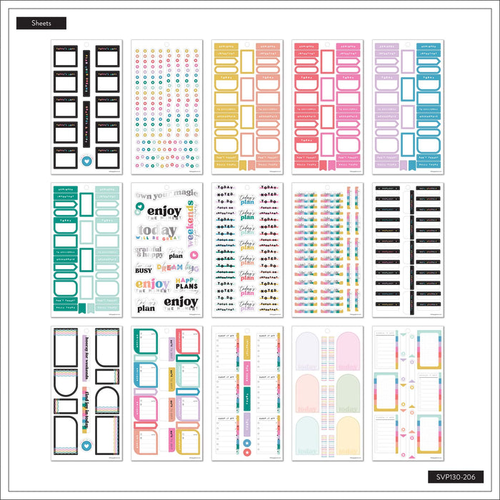 LAST STOCK! The Happy Planner CLASSIC Value Pack Stickers - Happy Brights - 30 Sheets