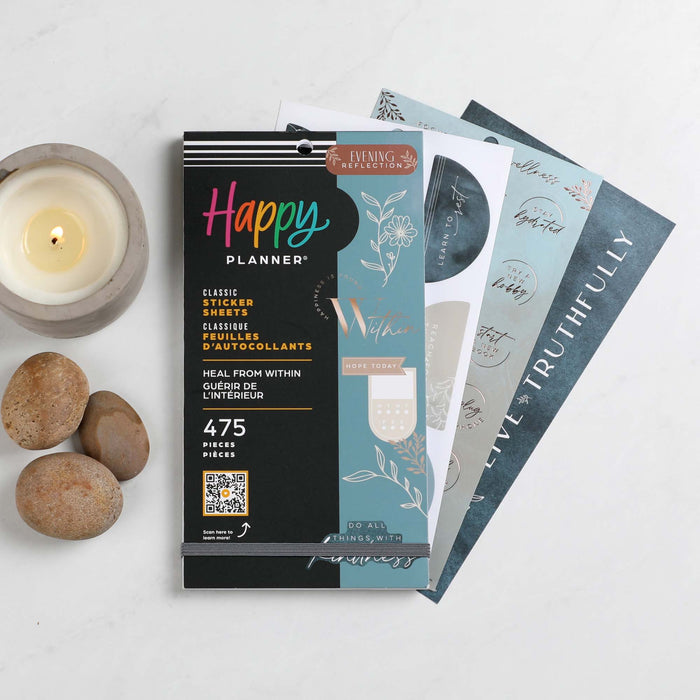The Happy Planner CLASSIC Value Pack Stickers - Heal From Within - 30 Sheets