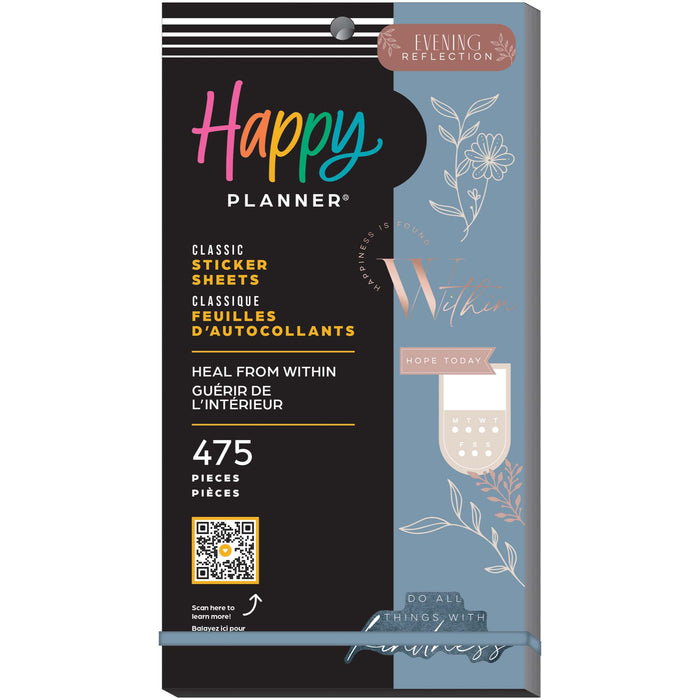 The Happy Planner CLASSIC Value Pack Stickers - Heal From Within - 30 Sheets
