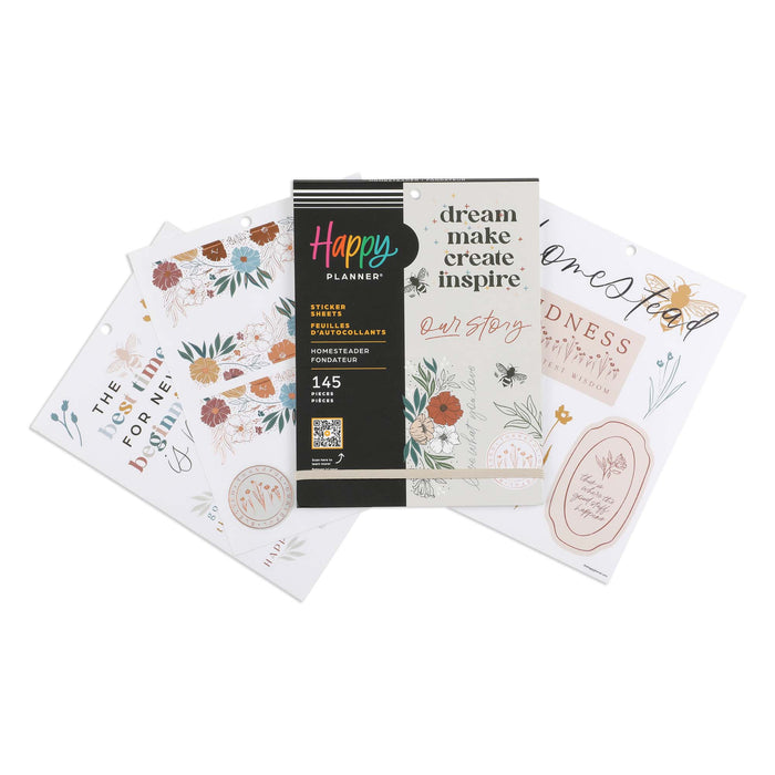 The Happy Planner LARGE Value Pack Stickers - Homesteader - 15 Sheets