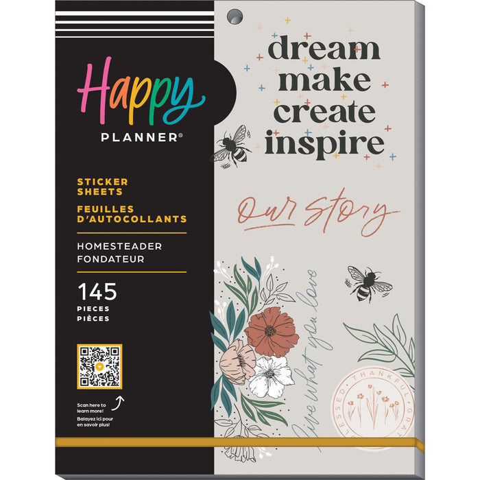 LAST STOCK! The Happy Planner LARGE Value Pack Stickers - Homesteader - 15 Sheets