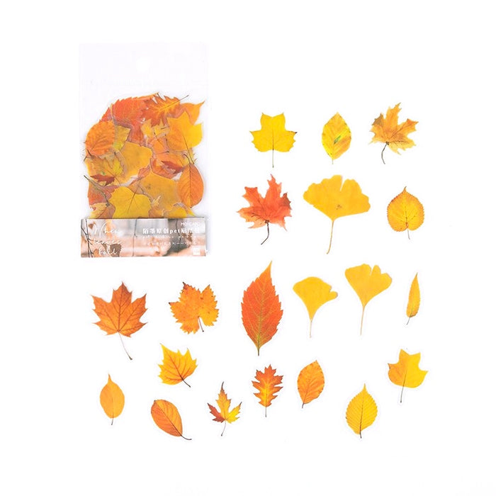 Transparent Autumn Leaves Stickers