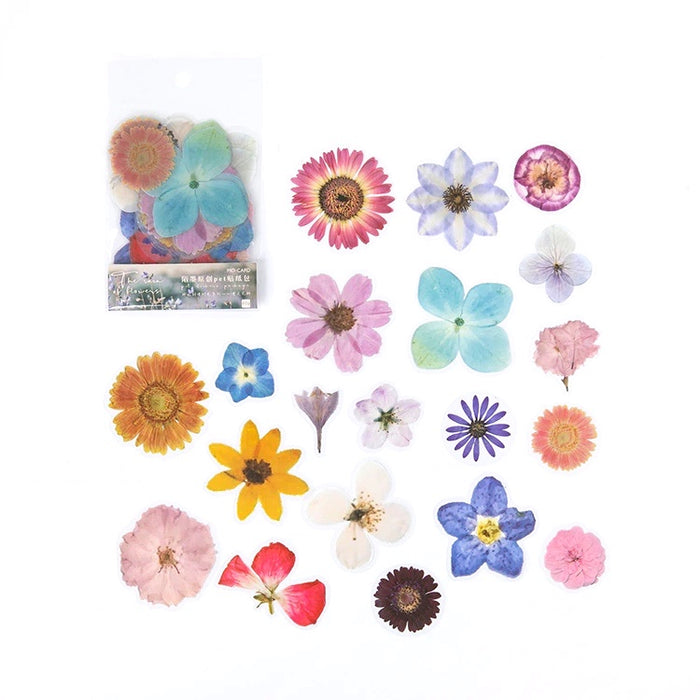 Transparent Pressed Flowers Stickers