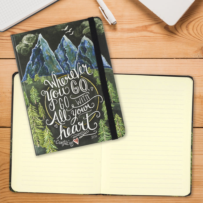 Wherever You Go, Go With All Your Heart Mid-Size Lined Journal