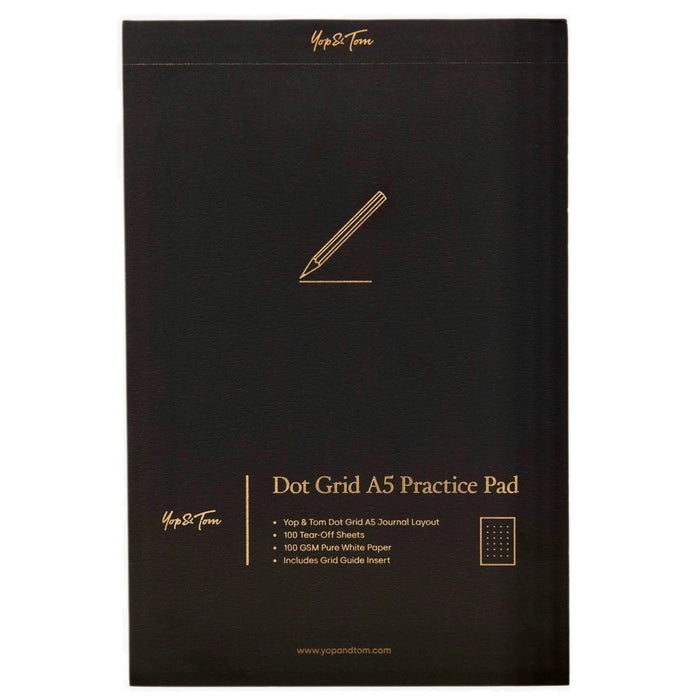 A5 Dot Grid Practice Pad - 100 Tear-Off Sheets