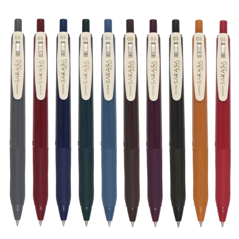 Zebra Sarasa Push-Clip Gel Pens | WashiGang Australia
