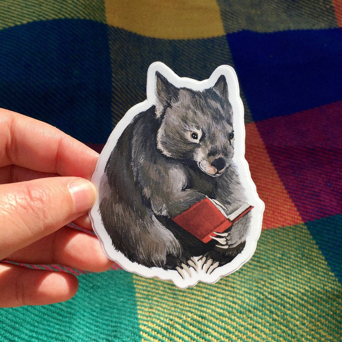 Reading Wombat Vinyl Sticker