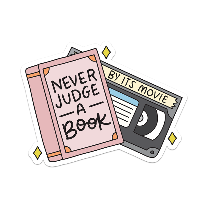 Never Judge A Book By It's Movie Vinyl Sticker