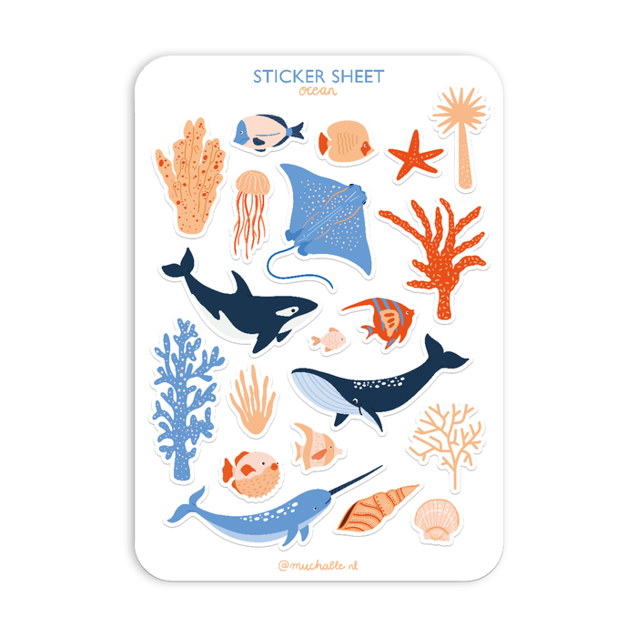 A5 Sticker Sheet - Ocean