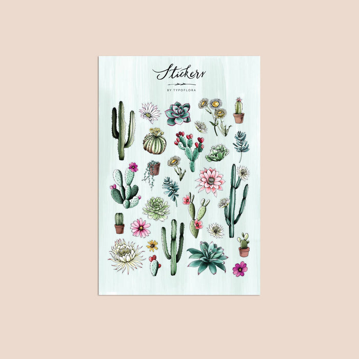 Sticker Sheet - Cactus Lovers