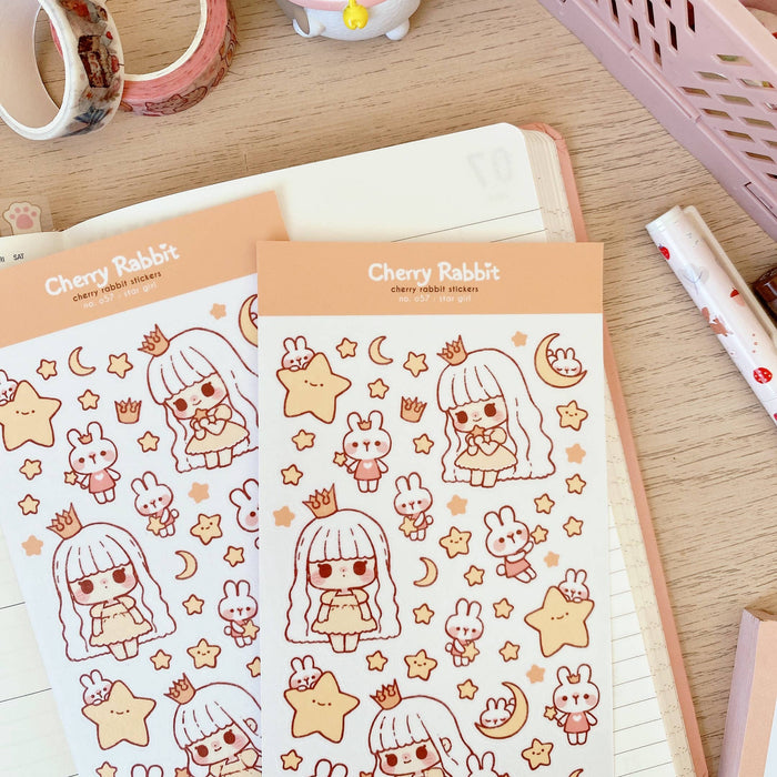 Star Girl Washi Sticker Sheet