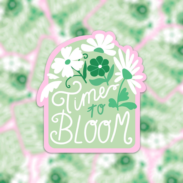 Mini Matte Vinyl Sticker - Time To Bloom