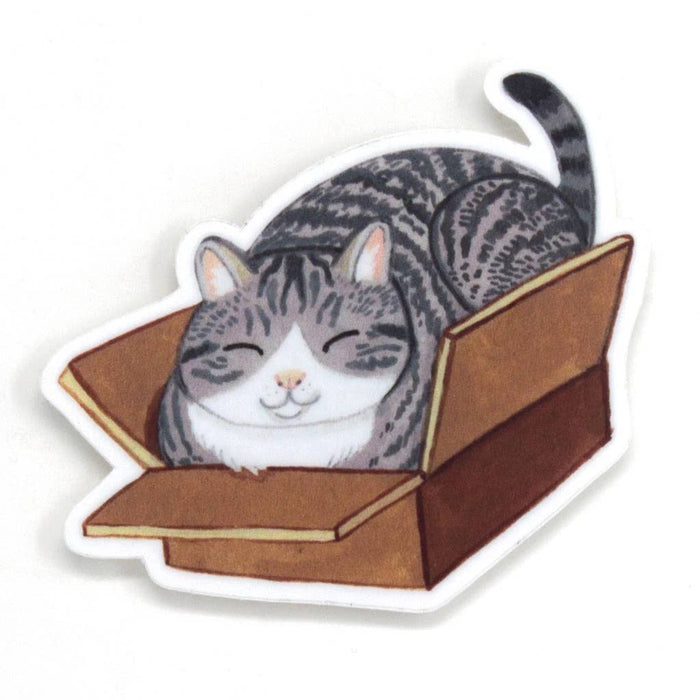 Box Cat Vinyl Sticker