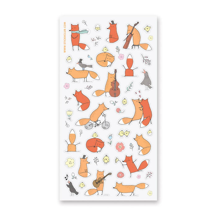 LAST STOCK! Fun Foxes Sticker Sheet