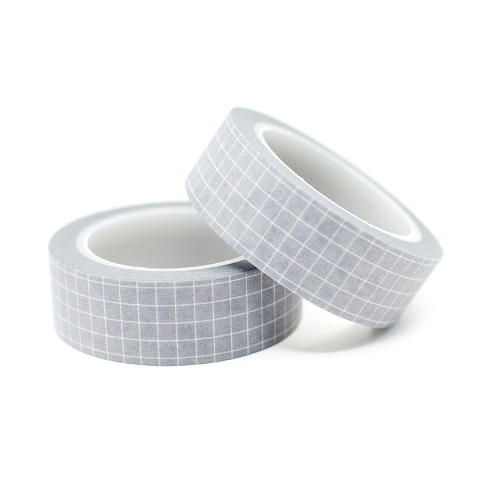 Light Grey Grid Washi Tape