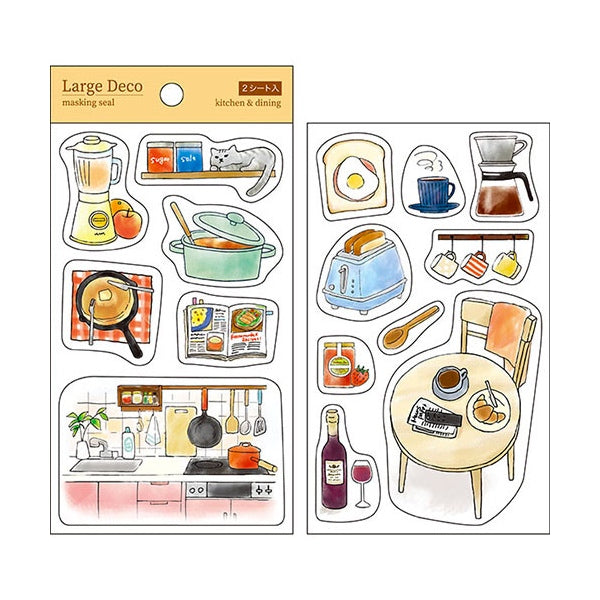 LAST STOCK! Large Deco Washi Sticker Set - Kitchen & Dining